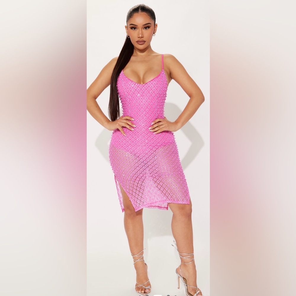 Fashion Nova Embellished Dress